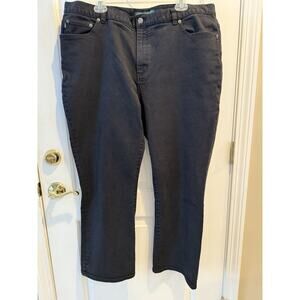 Vintage Lauren Jeans Co. Ralph Lauren Black Denim Womens Size 18W Straight Leg